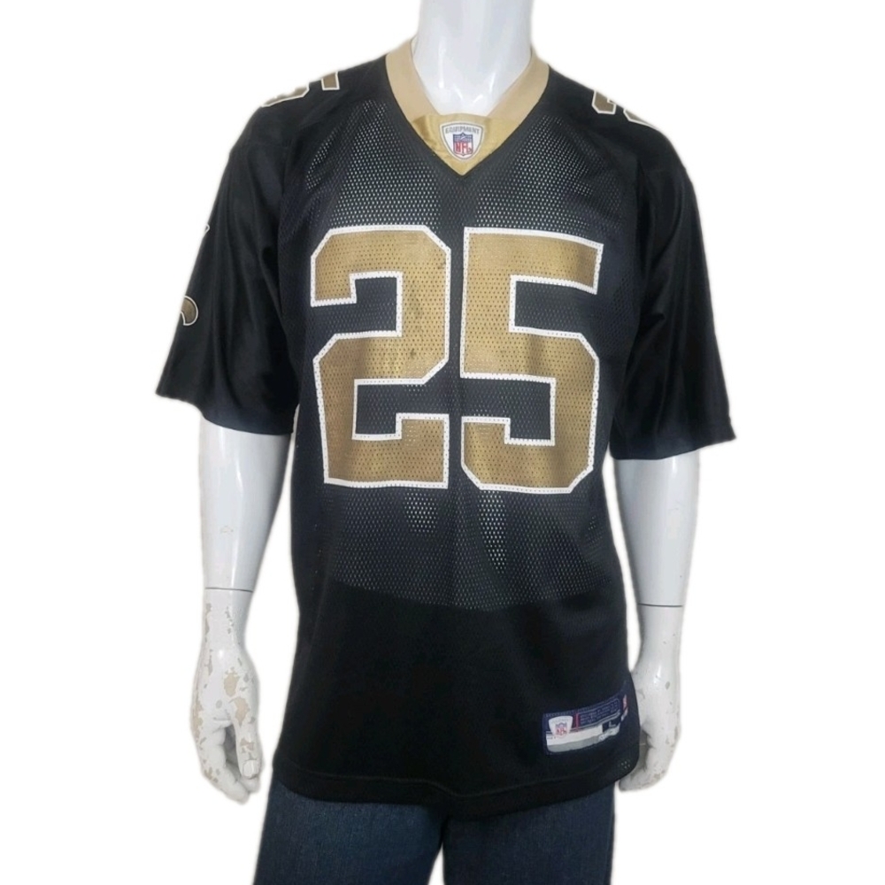 New Orlean Saints Reggie Bush #25 Reebok Mesh NFL Football Jersey Men's Size L